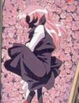 Young Utena in a coffin of roses