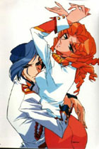 Ruka holding Juri by the waist