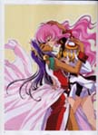 Utena and Anthy kissing from the movie