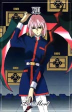 Mikage representing the death tarot card