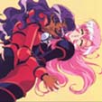 Utena and Anthy sleeping in their armor